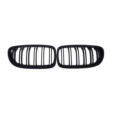 1 pair matte black double slat line front grille kidney grill for bmw 3